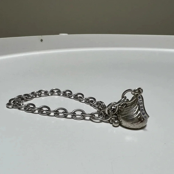 HERSHEY'S KISSES Bracelet Italian 925 Sterling Silver - Picture 1 of 8